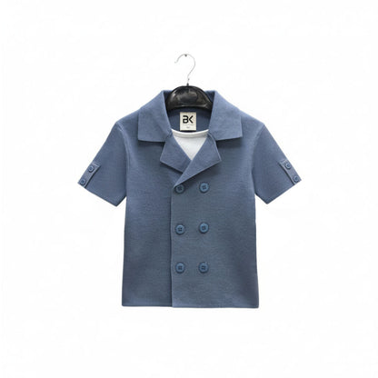 Buckingham Fine Knit Blazer- Short Sleeve