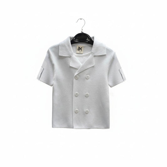 Buckingham Fine Knit Blazer- Short Sleeve