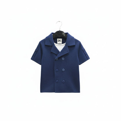 Buckingham Fine Knit Blazer- Short Sleeve
