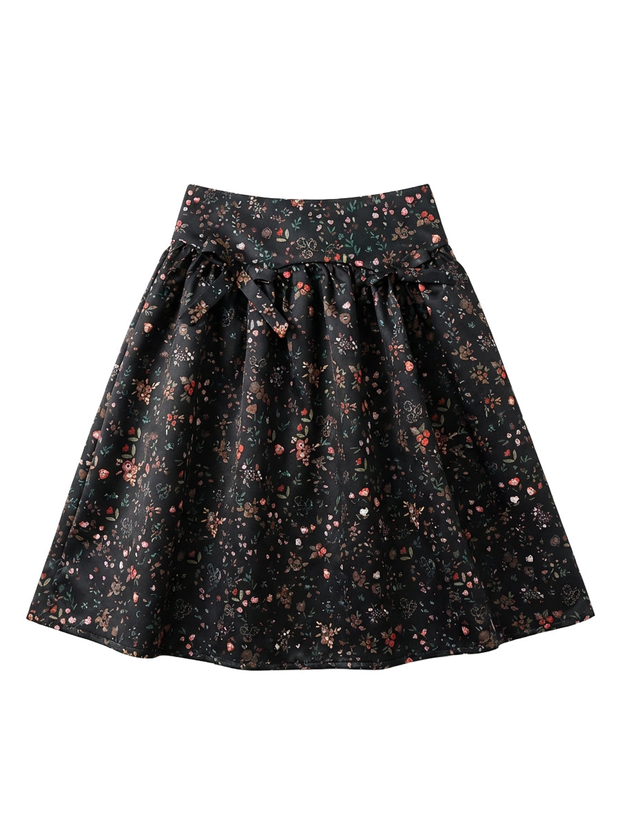 Tiny Too Black Floral Skirt