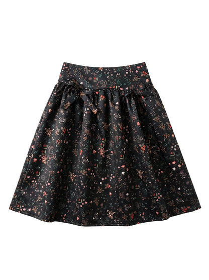 Tiny Too Black Floral Skirt