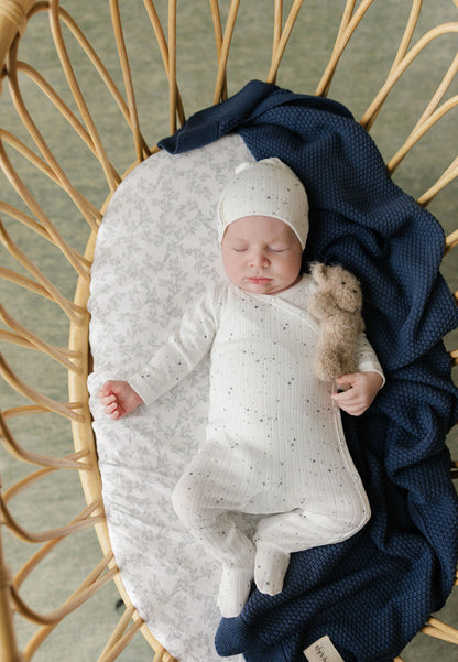 Floral Star Knit Blanket