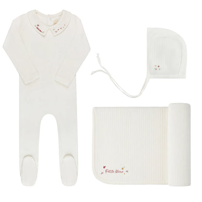 Floral Star Embroidered Collar Girl 3pc Set