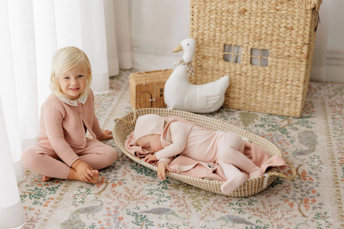 Floral Star Knit Girl Blanket