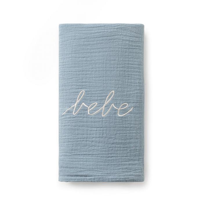 Domani Home Blue Gauze Bebe Swaddle