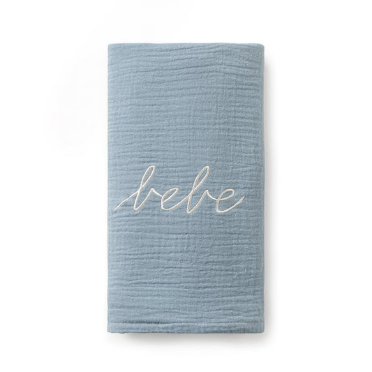 Domani Home Blue Gauze Bebe Swaddle