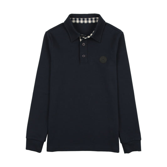 3 Buttons Gingham Boys Polo