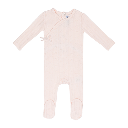 Mini Label Butterfly Wrapover Pointelle Footie