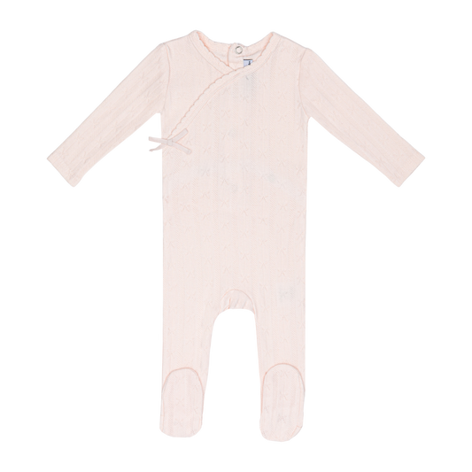 Mini Label Butterfly Wrapover Pointelle Footie