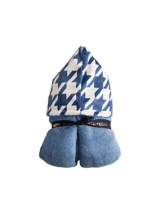 Winx+Blinx Houndstooth Cobalt Hooded Towel