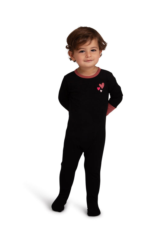 Cindy & Bella Heart Embroidery Footie