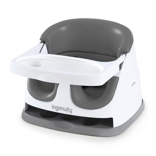 Ingenuity Baby 2-in-1 Booster Seat with Self-Storing Tray (Slate)