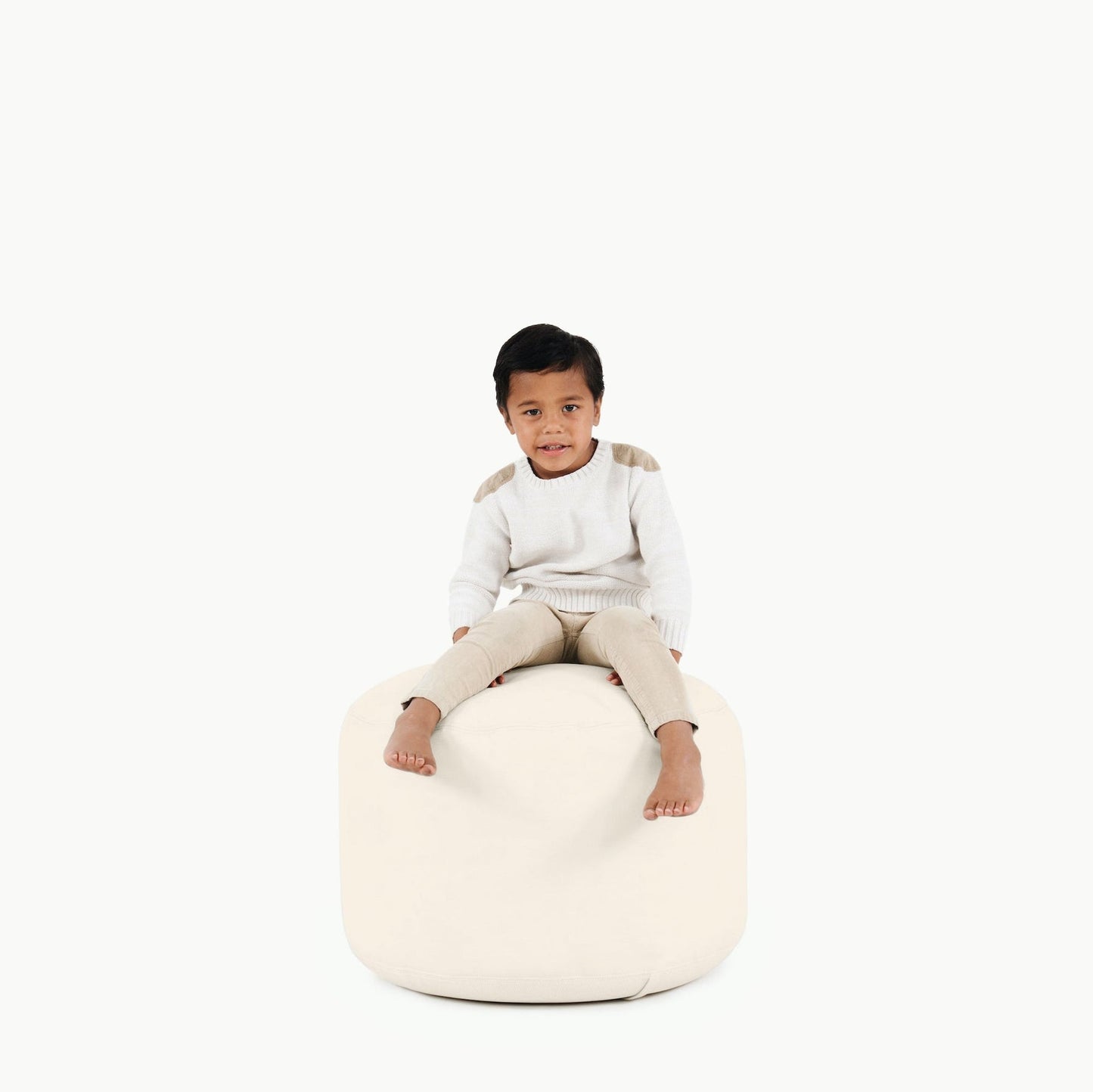 Gathre Pouf (Ivory, Circle)