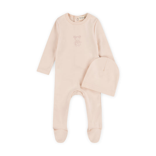 Kai & Kelly Bear Footie And Beanie Set