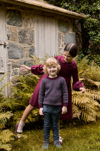 Looms Herringbone Boys Knit Sweater