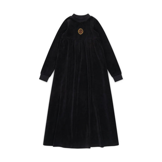 K&K Velour Motif Maxi Dress