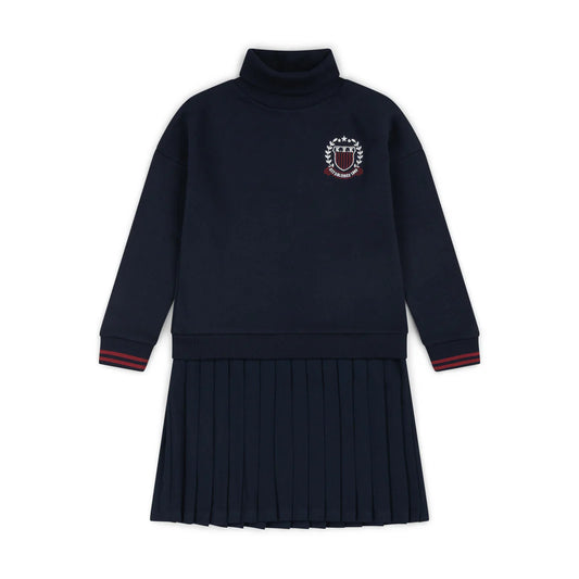 K&K Varsity Dress - Pleated