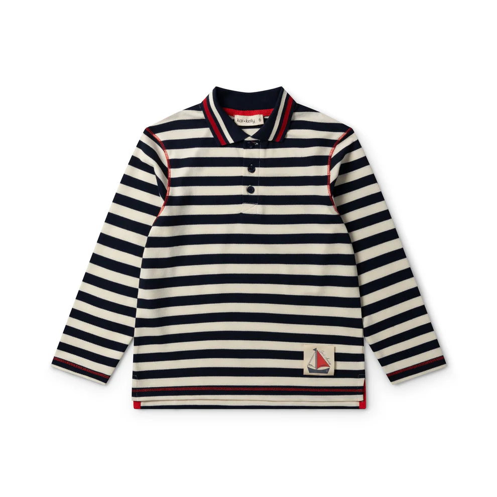 Kai & Kelly Nautical Stripe Poloshirt