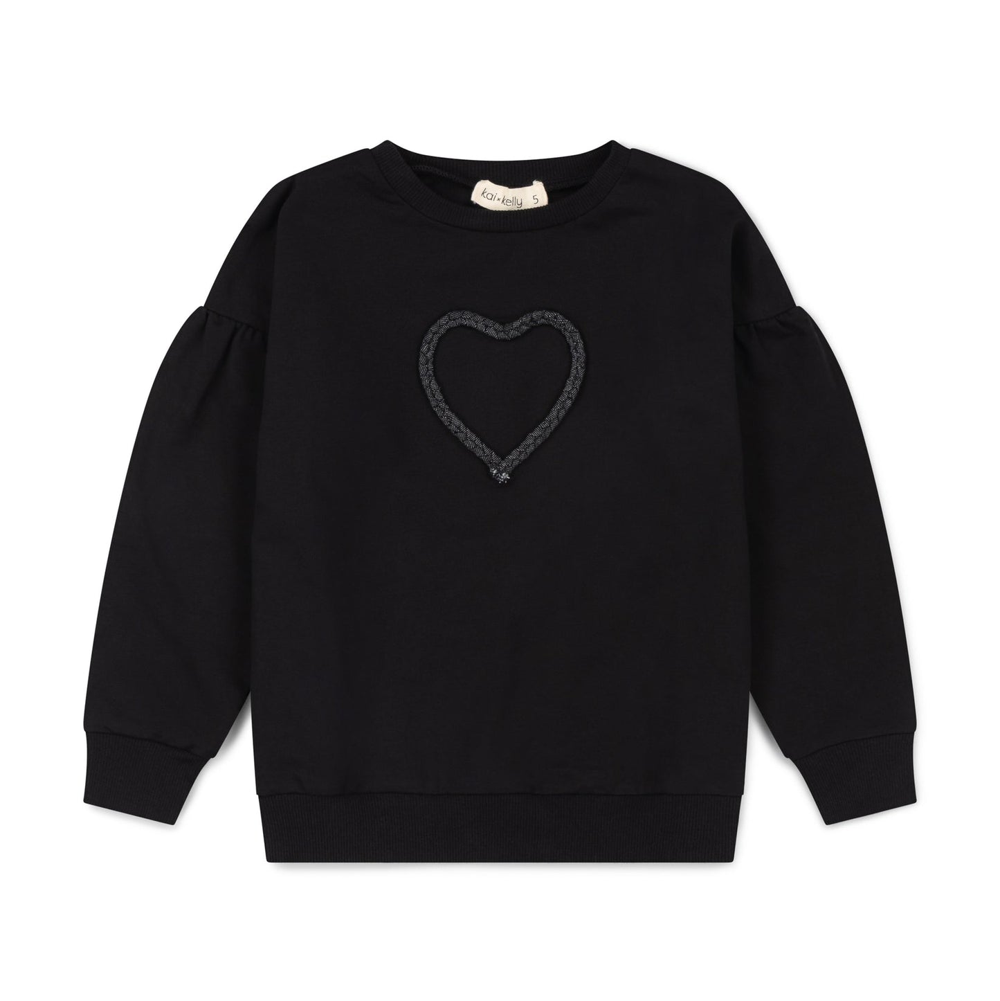 K&K Denim Heart Sweatshirt