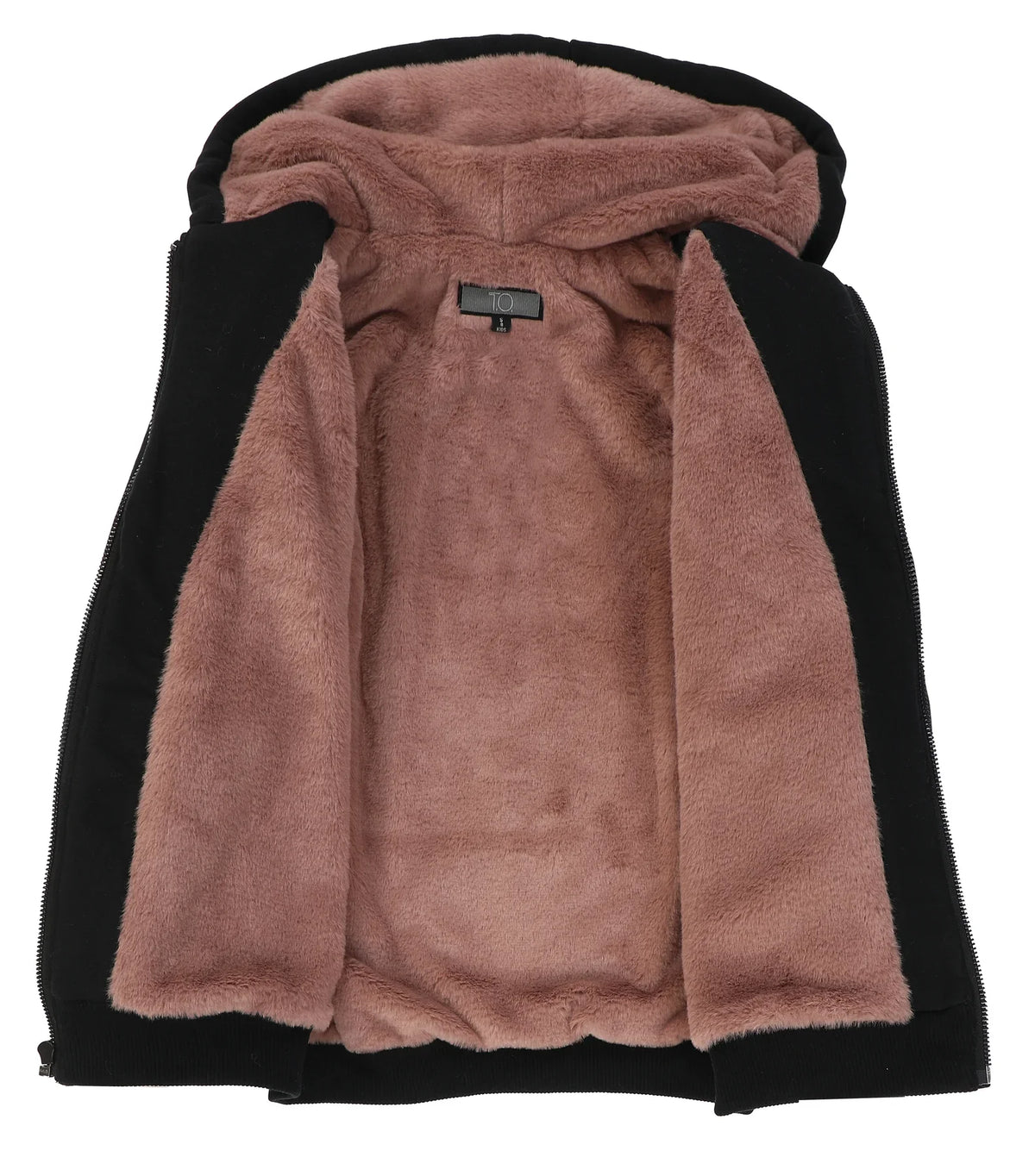 T.O. Fur Lined Hoodie with Thumb Holes