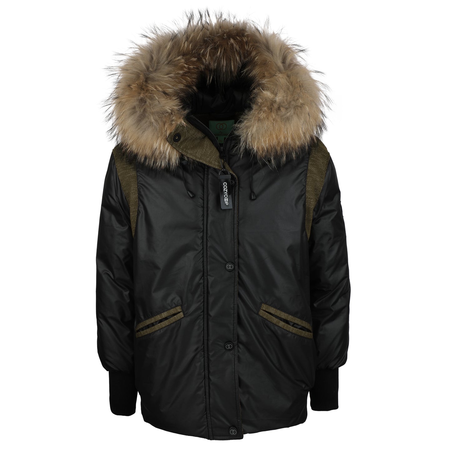 Cozy Coop Fur Varsity Bomber - Down Filled Boy