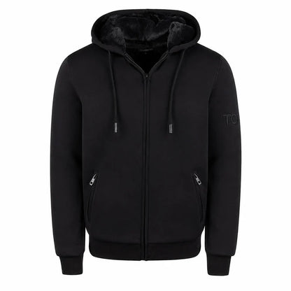 T.O. Fur Lined Hoodie with Thumb Holes