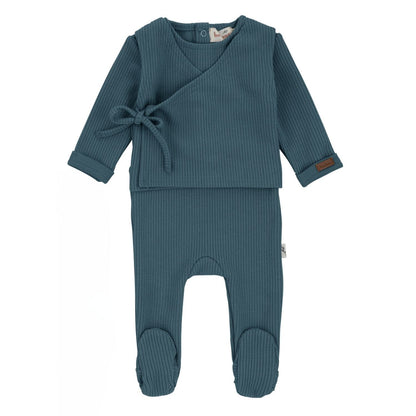 Bondoux Kimono Knit Footie Boy