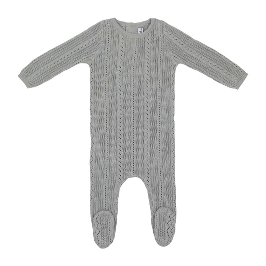 Mini Label Pointelle Knit Footie