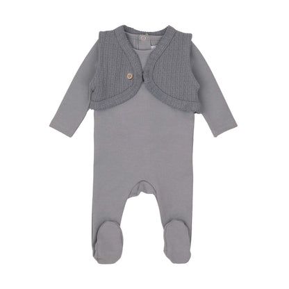 Mini Label Knit Vest Footie