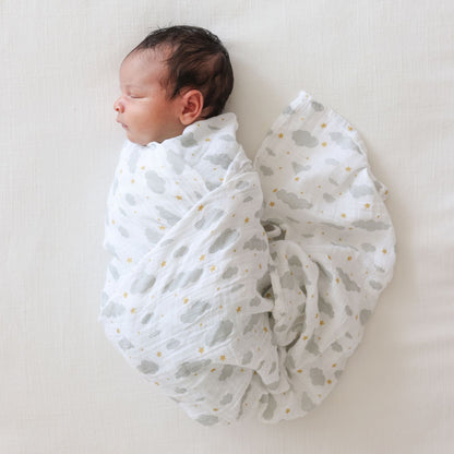 Lulujo Cotton Swaddles - Hot Air Balloons & Clouds
