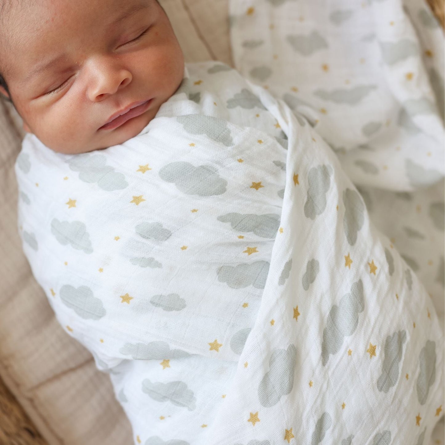 Lulujo Cotton Swaddles - Hot Air Balloons & Clouds