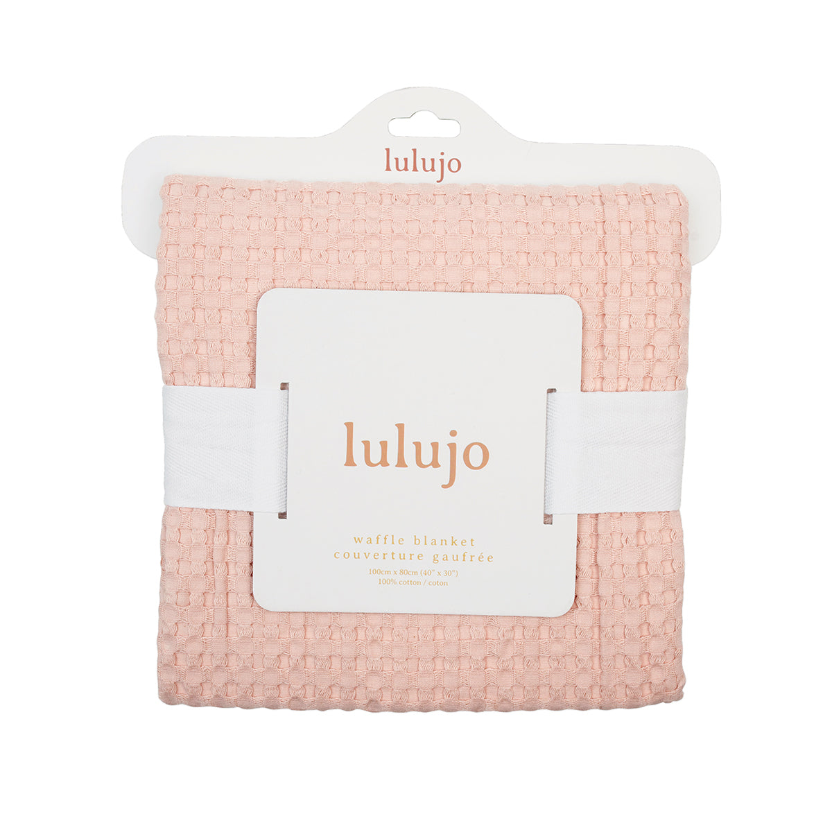 Lulujo Waffle Blanket - Ballet Slipper