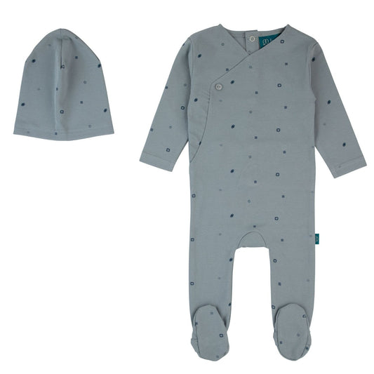 LayLay Patchwork Print Stretchie & Hat