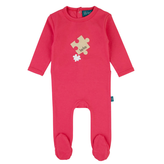 LayLay Puzzle Piece Footie (girl)