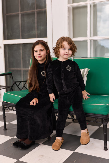 Aurora Metallic Crest Cardigan Set