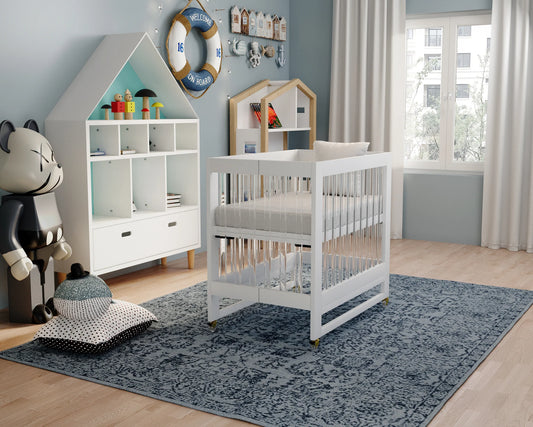 Melo Caress Pure White/Acrylic Port-a-Crib