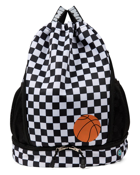 Memoi Basketball Checkered Camp Bag