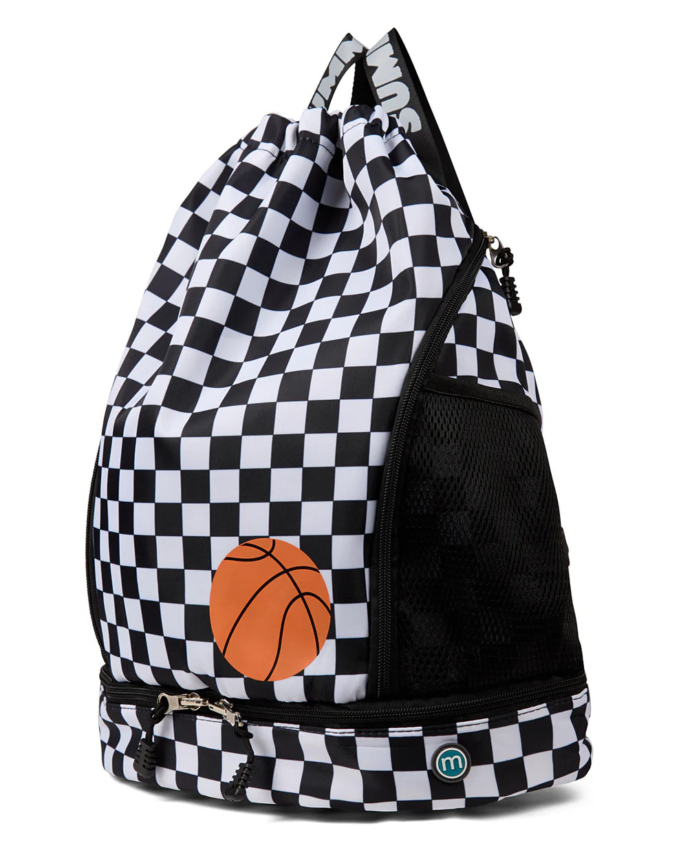 Memoi Basketball Checkered Camp Bag