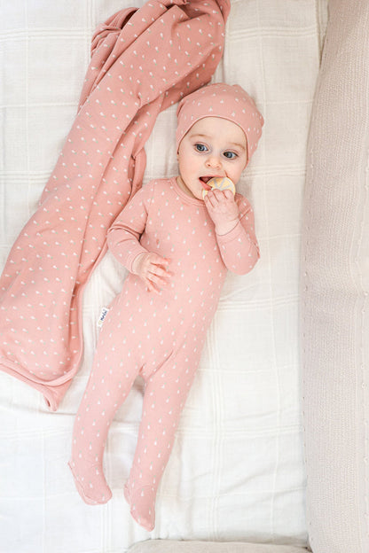 Maniere Ribbed Pineapple Footie (girl)