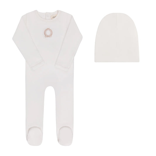Aurora Metallic Crest Footie & Beanie (g)
