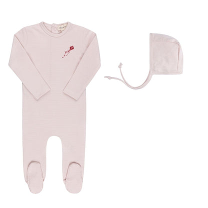Ely's & Co French Terry Kite Footie & Bonnet