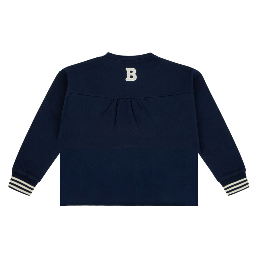 Bondoux Varsity Navy Girl Top