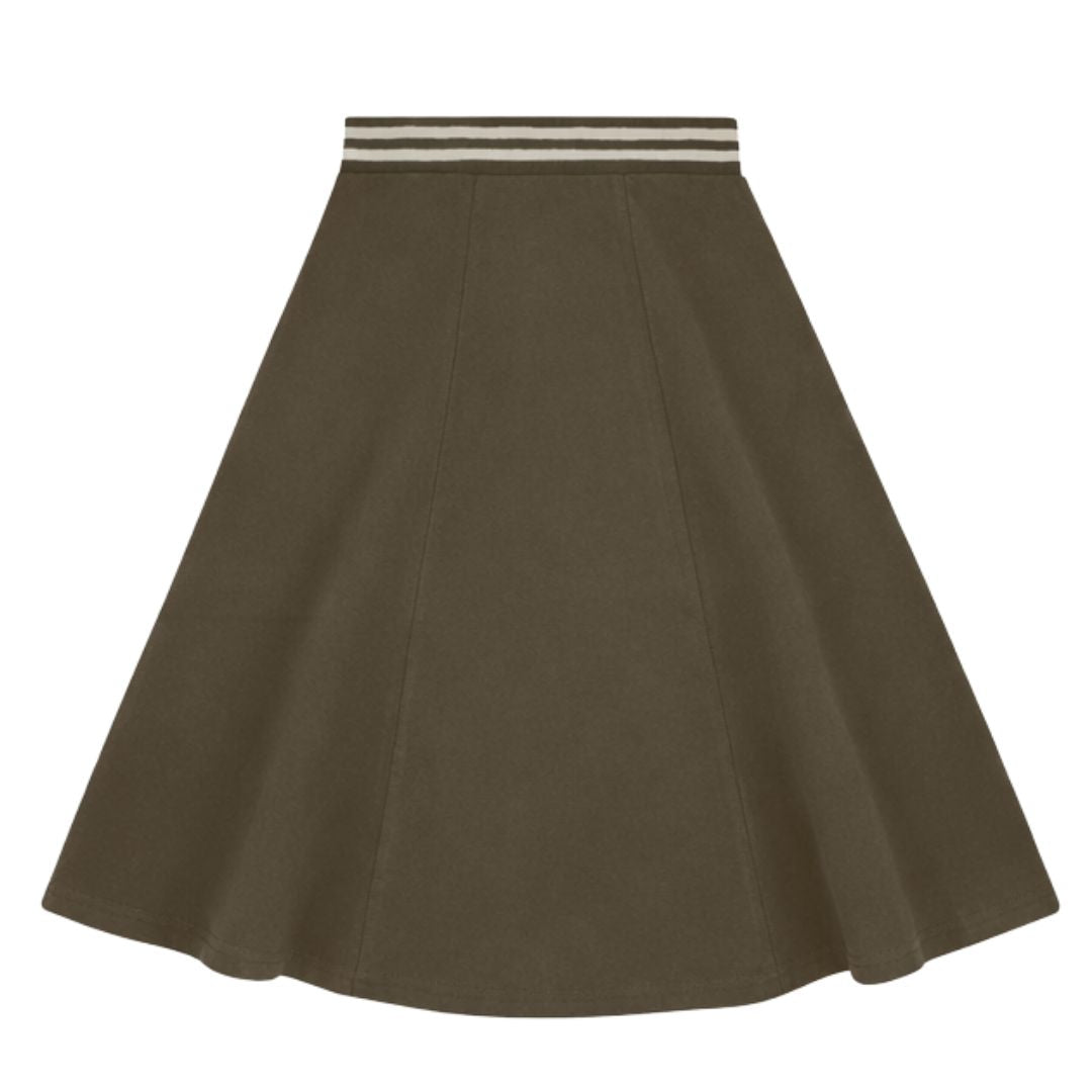 Bondoux Varsity Khaki Skirt