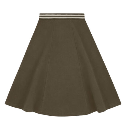 Bondoux Varsity Khaki Skirt