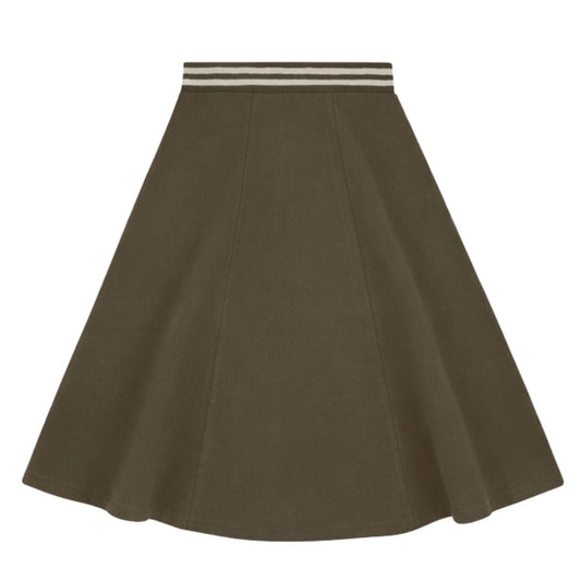 Bondoux Varsity Khaki Skirt