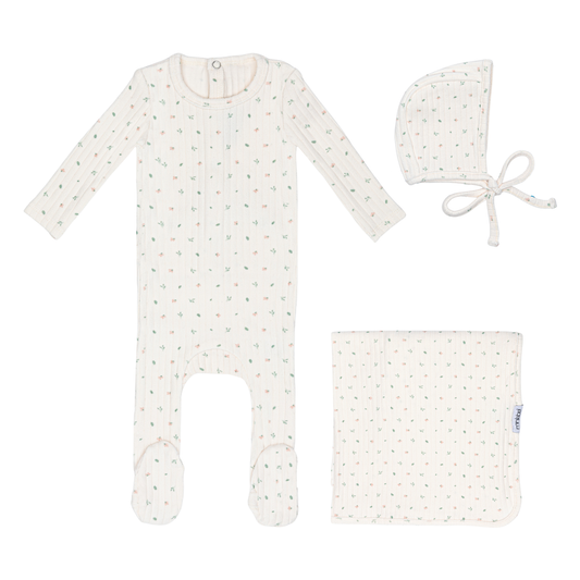 Mini Label Petal Pointelle Floral 3pc Set (Girl)
