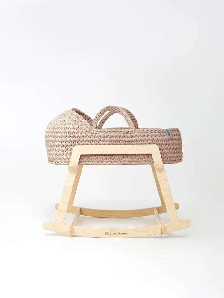 Anzy Doll Moses Basket with Rocking Stand