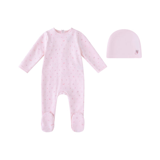 Mini Label Butterfly All Over Print Footie & Hat