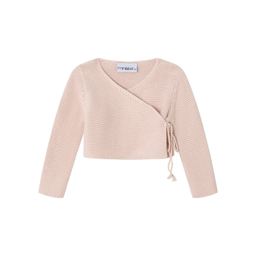 Mini Label Knit Wrap Cardigan (g)