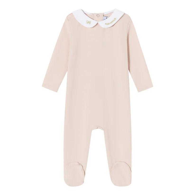 Mini Label Metallic Collared Footie (g)